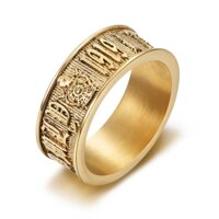 Nhẫn mạ vàng tròn Demolay dành cho nam và nữ Size 6-13