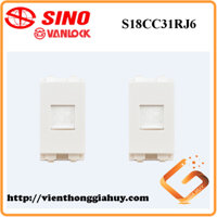 Nhân mạng Cat6 Sino S18CC31RJ6, Ổ cắm mạng Sino Cat6