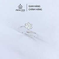 Nhẫn Mảnh Bạc Ta Hoa Mai Trắng Freesize - Minh Canh Jewelry