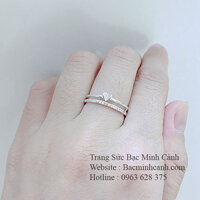 Nhẫn Midi Ring trái tim NNU008