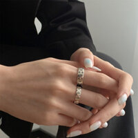 Nhẫn mở xương cổ Fortune Clover, thiết kế mới thời thượng, phong cách tối giản cao cấp, nhẫn vintage cho phụ nữ