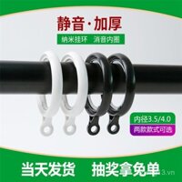 Nhẫn móc rèm im lặng, phụ kiện nhẫn treo, khóa rèm nhựa, nhẫn thanh La Mã, nhẫn treo tròn dày