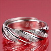 Nhẫn mưa sao băng bạc sterling phong cách thời trang cá tính táo bạo cho nam đa năng đơn giản có thể điều chỉnh cho ngón trỏ hoặc ngón út