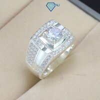 Nhẫn nam bạc 925 đính đá cá tính giá rẻ NNA0337 - Trang sức TNJ