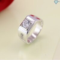 Nhẫn nam bạc 925 mặt đính đá đẹp giá rẻ NNA0030 - Trang Sức TNJ