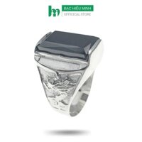 Nhẫn Nam Bạc Hiểu Minh NA593 - Hình Rồng Đá Đen - Bảo Hành Vĩnh Viễn  Hàng Chính Hãng