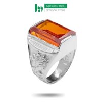 Nhẫn Nam Bạc Hiểu Minh NA593R - Hình Rồng Đá Cam - Bảo Hành Vĩnh Viễn  Hàng Chính Hãng