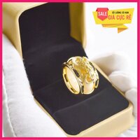 Nhẫn Nam Bạc Thái Xi Mạ Vàng 18k Cao Cấp Nhẫn Nam Đẹp Nhẫn Nam Phong Thủy Nhẫn Rồng Nam Nhẫn Thiên Long Bảo Tín ( màu vàng)