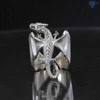 Nhẫn nam bạc thật hình rồng cá tính NNA0170 - Trang Sức Bạc