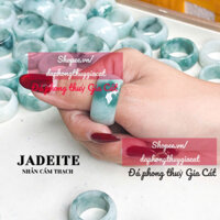 Nhẫn Nam Bản Tròn Đa cẩm Thach Jadite A size 19-22mm siêu vip hàng kiểm định