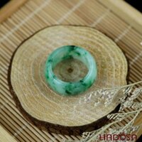 Nhẫn nam Cẩm Thạch xanh lí trong size 17
