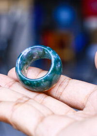 Nhẫn nam đá băng ngọc thủy tảo mệnh hỏa , mộc - Ngọc Quý Gemstones - 21