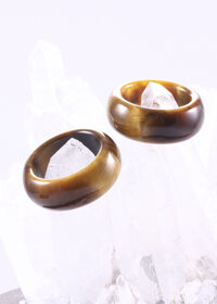 Nhẫn nam đá thạch anh mắt hổ vàng nâu ni 21 mệnh thổ, kim - Ngọc Quý Gemstones