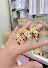 Nhẫn nam đầu rồng mạ vàng 24k