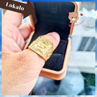 Nhẫn nam đẹp, nhẫn vàng nam mạ vàng 18k khắc hình rồng - Món phụ kiện đẳng cấp và bí ẩn