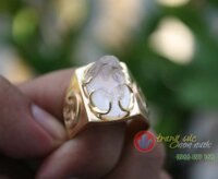 Nhẫn nam đẹp tỳ hưu thạch anh trắng