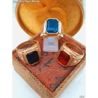 Nhẫn nam đồng đỏ đá màu-M65215