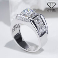 Nhẫn Nam Kim Cương Moissanite Vàng Trắng 10K-14K-18K TL0020