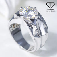 Nhẫn Nam Kim Cương Moissanite Vàng Trắng 10K-14K-18K TL0029