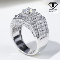 Nhẫn Nam Kim Cương Moissanite Vàng Trắng 10K-14K-18K TL0017