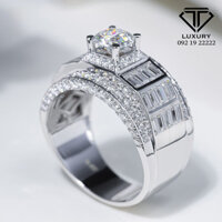 Nhẫn Nam Kim Cương Moissanite Vàng Trắng 10K-14K-18K TL0012