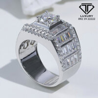 Nhẫn Nam Kim Cương Moissanite Vàng Trắng 10K-14K-18K TL0019