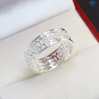 Nhẫn nam kim tiền bằng bạc thật đính đá cá tính NNA0304 - Trang sức TNJ