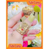 Nhẫn nam mạ vàng 18k N1166-138 đình đá CZ-Tubicony- - Mang đi chơi, đi tiệc rất đẹp - Bao đổi trả