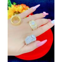 Nhẫn Nam Mạ Vàng Kiểu Dáng Đính Đá RM04240523