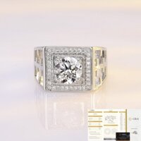 Nhẫn Nam Mạ Vàng Trắng 18K Sang Trọng