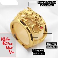 Nhẫn nam ngà voi nhân tạo mạ vàng 18k, hàng bao đep bán chạy, hãy chọn cho mình 1 chiếc về đeo, xuất xứ: Việt Nam