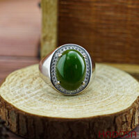 Nhẫn Nam Ngọc Bích Canada 12x16mm bạc 925