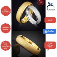 Nhẫn nam, nhẫn nhám, mặt nhẫn vòm tròn nhám kiểu mới, chất titan không rỉ - N07