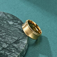 Nhẫn nam phụ kiện trang trí xu hướng châu Âu và Mỹ nhẫn may mắn bằng thép titan mới với vòng xoay giảm căng thẳng cho nam nhẫn inox quà tặng cho bạn trai