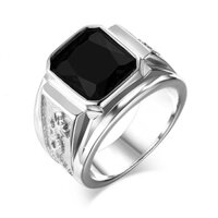 Nhẫn Nam Rồng đá nhiều màu - Bạc Đá Đen - 9