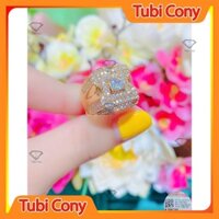 Nhẫn nam thời trang mạ vang N1006 - 138 đá CZ Tubi Cony