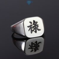 Nhẫn nam trơn mặt vuông bằng bạc khắc tên NNA0194 Trang Sức TNJ