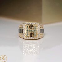Nhẫn Nam Vàng 10k 14k 18k Kim Cương Moissanite