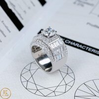 Nhẫn Nam Vàng 10k 14k 18k Kim Cương Moissanite