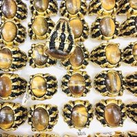 Nhẫn Nam vàng đen đá mắt hổ