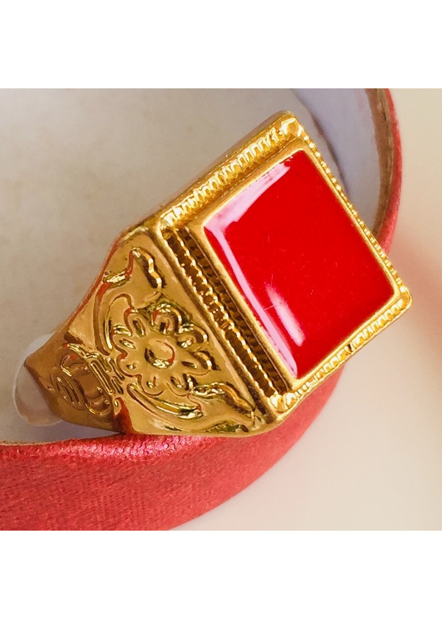 Nhẫn cẩm thạch đỏ bản lớn