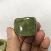 Nhẫn ngọc càn long cho nam loại vuông và dẹp đủ saize và đủ màu - Ô liu đậm - size 2.2