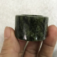 Nhẫn ngọc càn long cho nam loại vuông và dẹp đủ saize và đủ màu - Xanh đậm - size 2.3