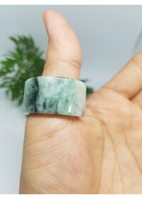 Nhẫn ngọc phỉ thúy bản vuông - Đá Non Nước - 21mm