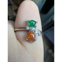 Nhẫn Ngọc phỉ Thúy hình Mèo may mắn