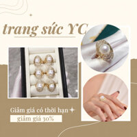 Nhẫn Ngọc Trai Nước Ngọt Tự Nhiên Ánh Sáng Phong Cách Sang Trọng Thiết Kế Hình Bầu Dục Cao Cấp 18K Nhẫn Phủ Vàng Phong Cách Nữ