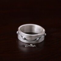 Nhẫn ngón cái bạc nguyên chất đinh vít