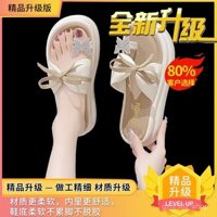 Nhẫn ngón chân đế dày cho phụ nữ, trang phục ngoài trời mùa hè 2025, dây đeo chéo đá quý mới, hình bướm La Mã