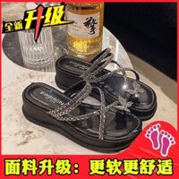 Nhẫn ngón chân hình bướm đính đá, hai chiều, giày đế dày mới cho phụ nữ mùa hè 2025