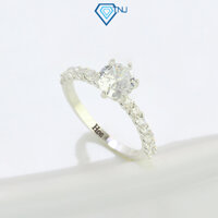 Nhẫn nữ bạc 925 đính đá khắc tên NN0288 - Trang Sức TNJ